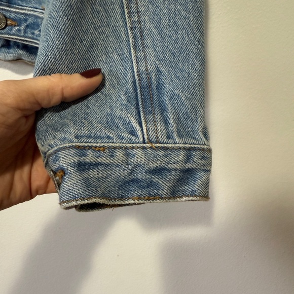 J. Galt Shanghai Denim Trucker Jacket Women's Small Long Sleeve Blue Cotton Jean - Picture 7 of 8